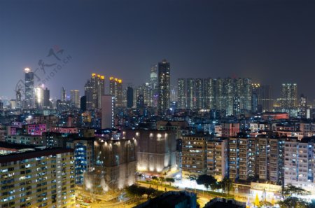 繁华的都市夜景风光图片