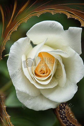 一朵白色的玫瑰花