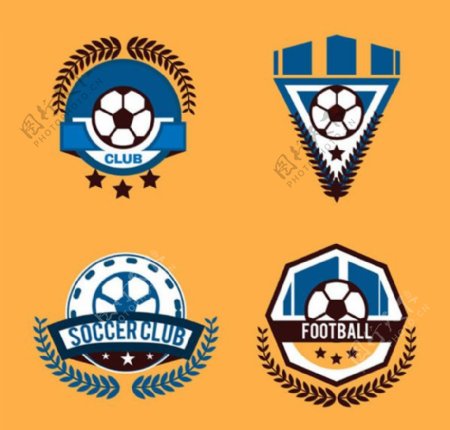 足球俱乐部标志矢量素材下载