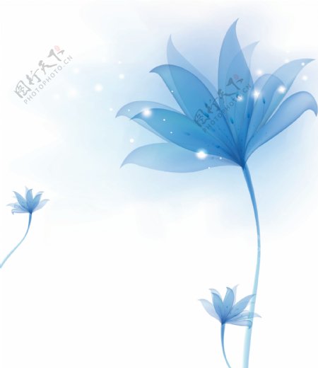 蓝色抽象花瓣