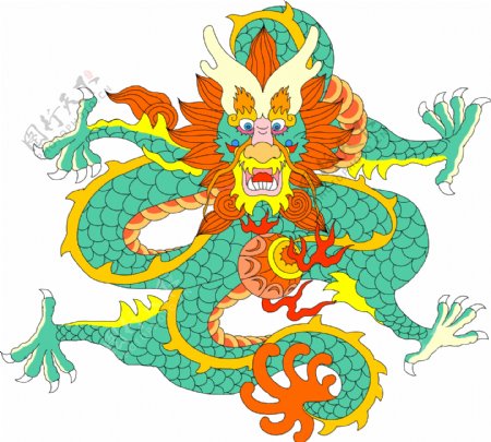龙纹吉祥图案中国传统图案0082