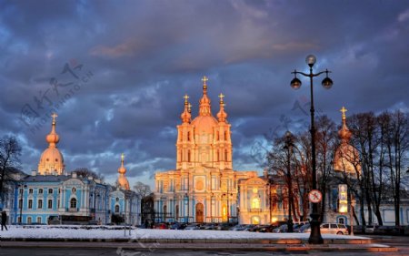 圣彼得堡冬季街景图片