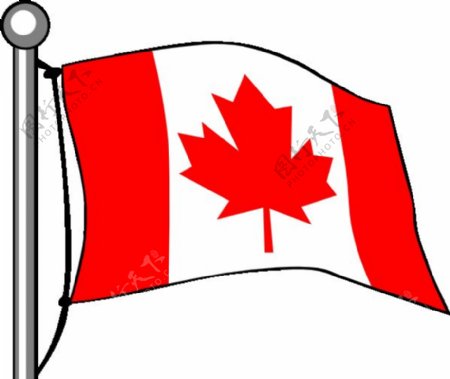 加拿大国旗的剪辑艺术