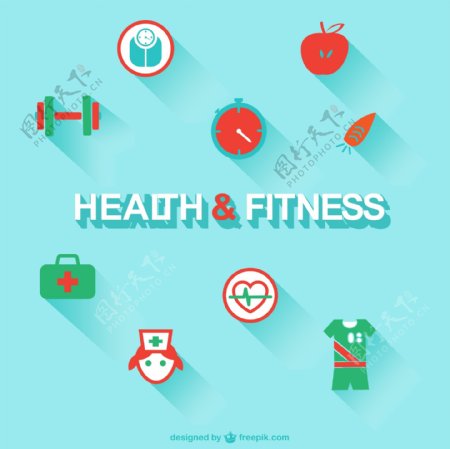 健康和健身图标