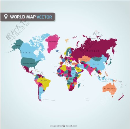 多彩的世界地图