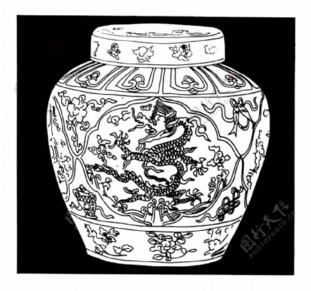 器物图案元明时代图案中国传统图案254