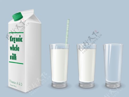 绿色字母牛奶瓶图片