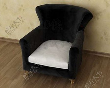黑色和休闲沙发椅