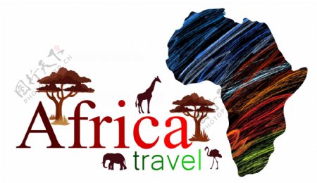 矢量非洲森林插画