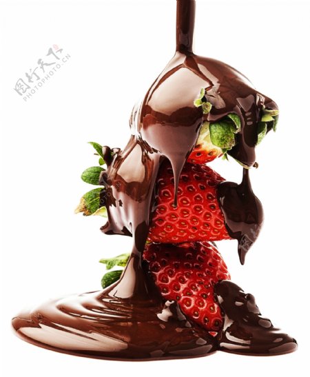 草莓与巧克力酱