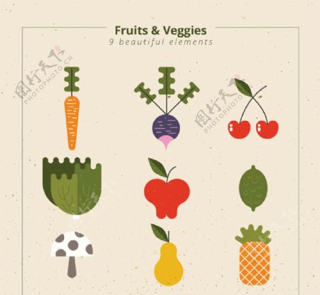 抽象蔬果设计