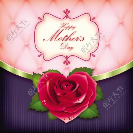 母亲节快乐与玫瑰