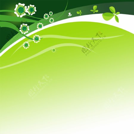 花蝶树藤绿色淡雅背景素材