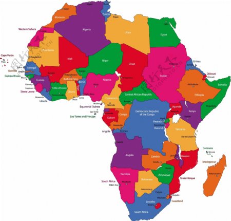 非洲地区国家地图版块