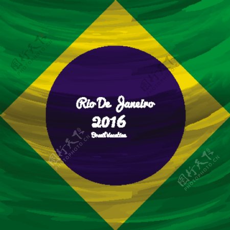 拉丝巴西国旗背景素材