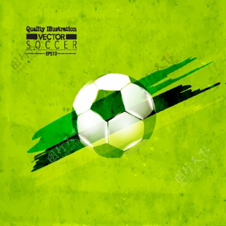 绿色足球海报背景
