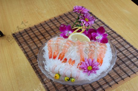 玻璃虾刺身图片