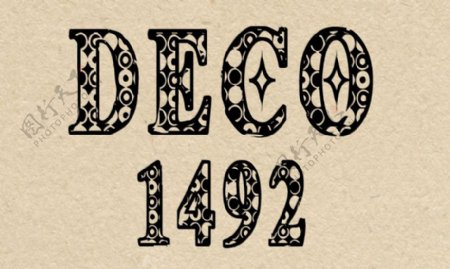 1492CF装饰字体