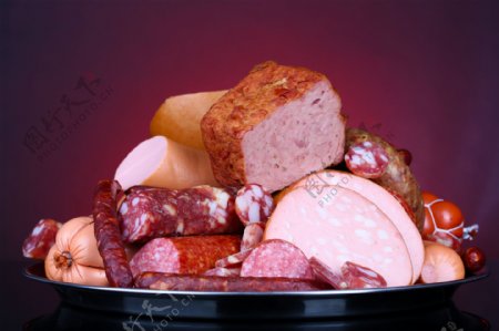 美味的肉制品肠类图片