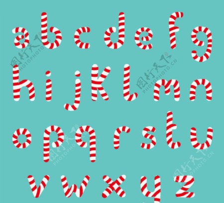 26个糖果字母设计