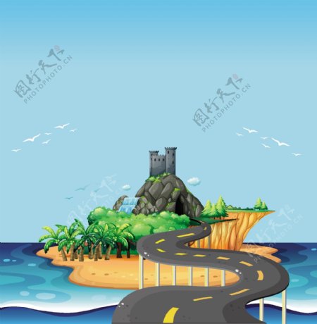 岛的背景设计