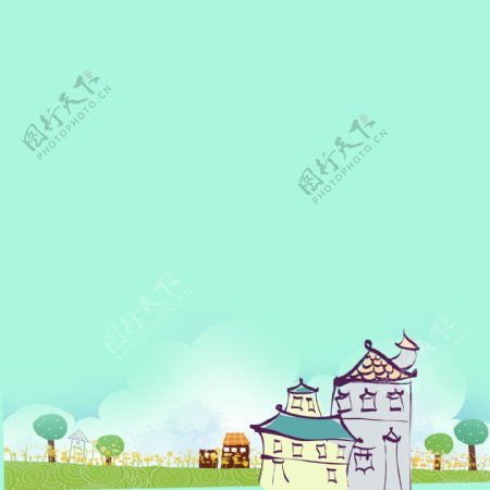 地上的房子背景图