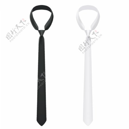 黑白领带