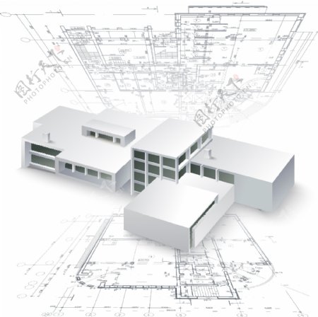 平面图与建筑模型