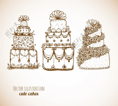 花纹婚礼蛋糕