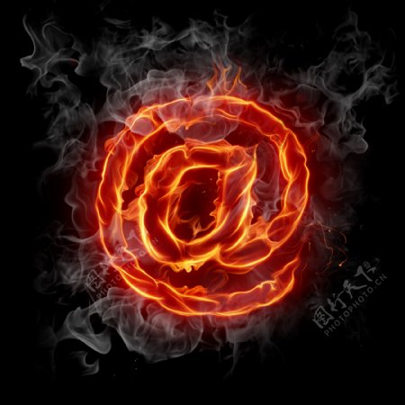 燃烧的邮箱图标