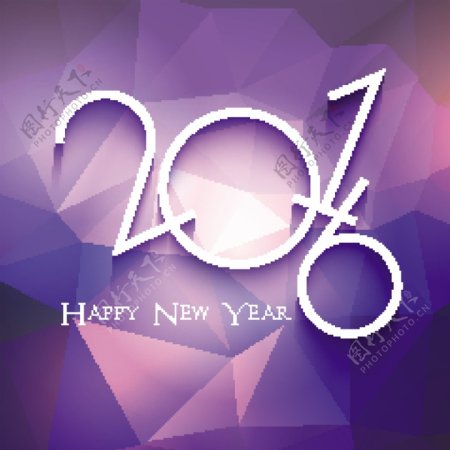 三角形紫色的新的一年的背景