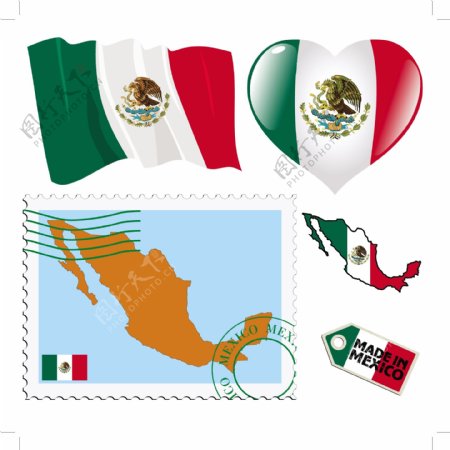 墨西哥图案与邮票