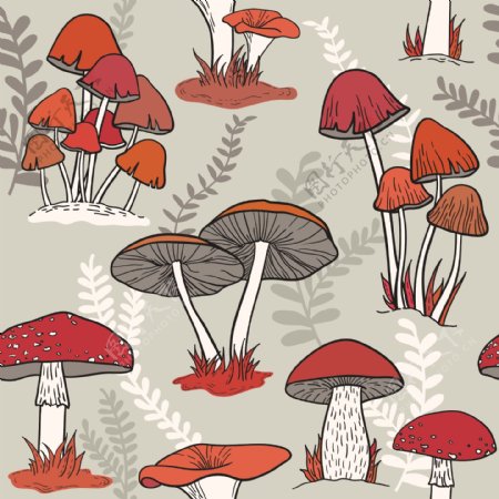 红色蘑菇设计