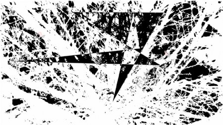 矢量树枝抽象树枝素材黑白图片