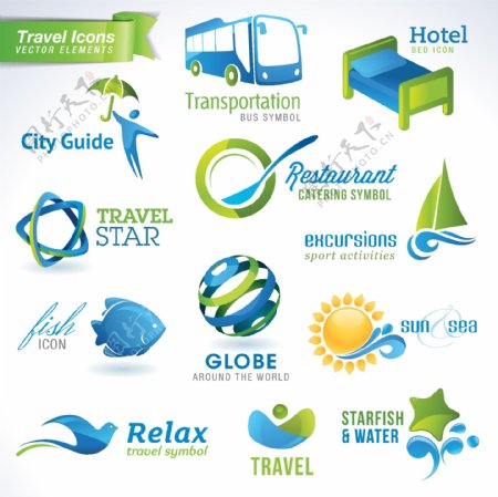 海滨度假主题logo设计