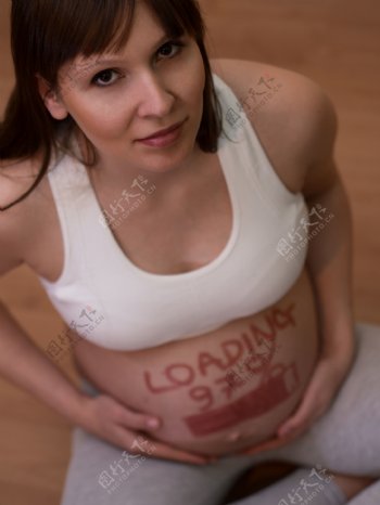 孕妇肚子涂鸦图片
