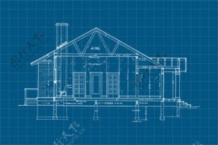 20种建设图纸房屋蓝图photoshop笔刷素材下载