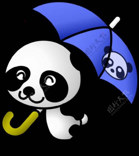 伞的熊猫