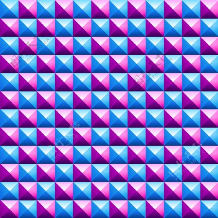 粉红色和蓝色色调的三维多边形背景