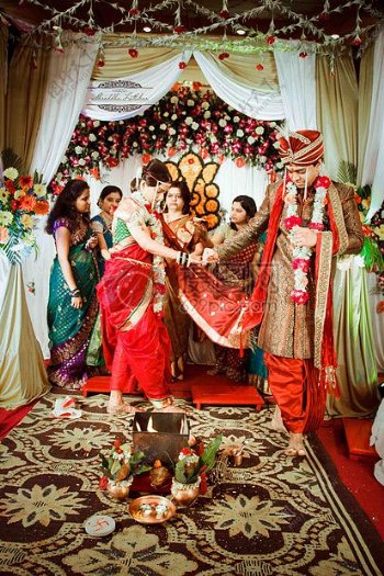 印度婚礼上的夫妻