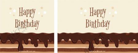 美味的生日背景巧克力蛋糕
