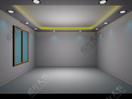 3d模型室内装修灯光筒灯
