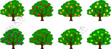 免费果树矢量图