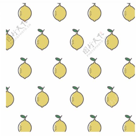 手绘柠檬装饰图案背景