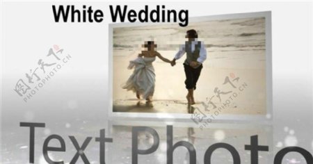 白色高雅风格的婚礼相册动画AE模板