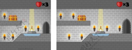 石头城堡里的视频游戏