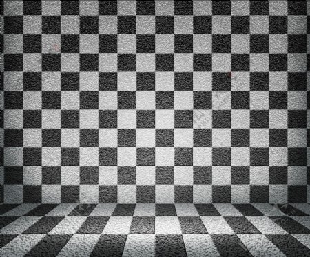 黑白棋盘室背景