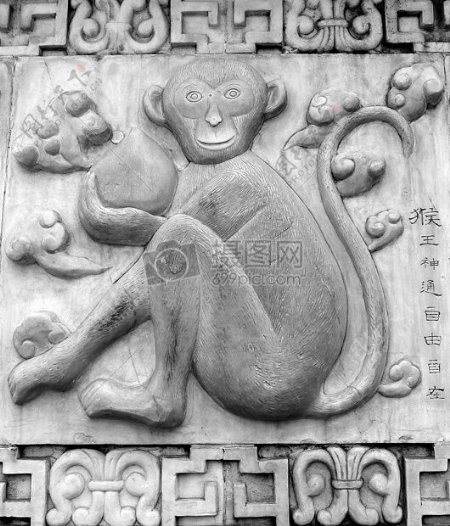 猴年猴赛雷雕塑