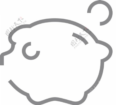 猪的硬币小图标