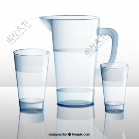 水罐子和玻璃杯